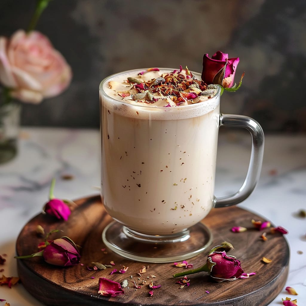 Cardamom Rose Latte