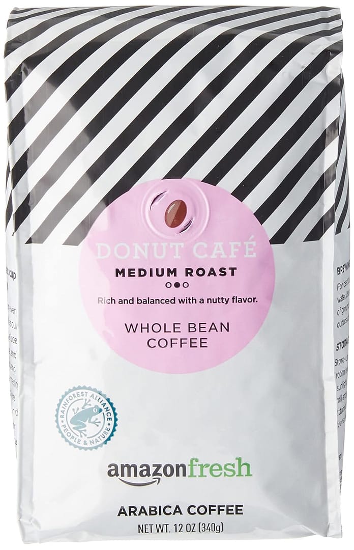 Wake Up to Delight: AmazonFresh Donut Cafe Medium Roast Coffee Review